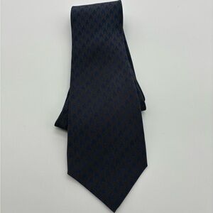 NWOT Christian Dior navy blue and grey pattern tie